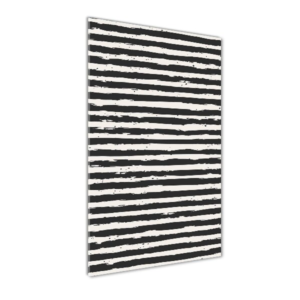 Print on acrylic glass Black and white stripes