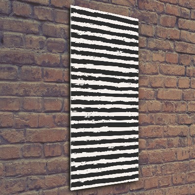 Print on acrylic glass Black and white stripes