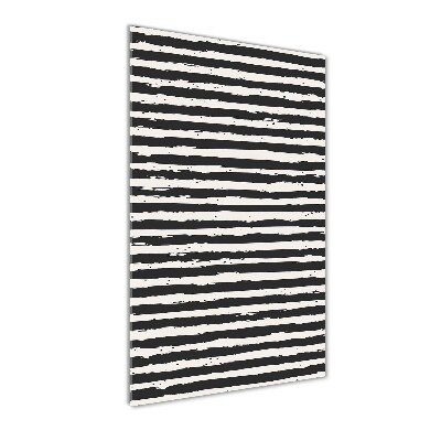 Print on acrylic glass Black and white stripes