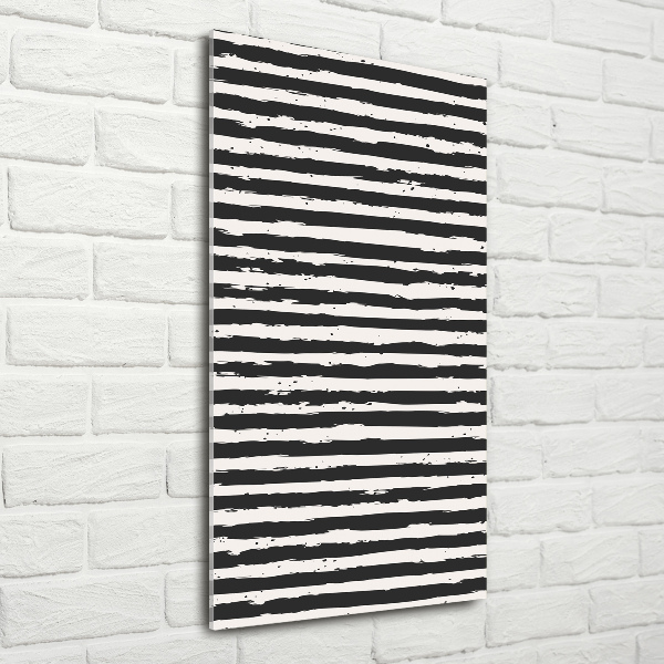 Print on acrylic glass Black and white stripes