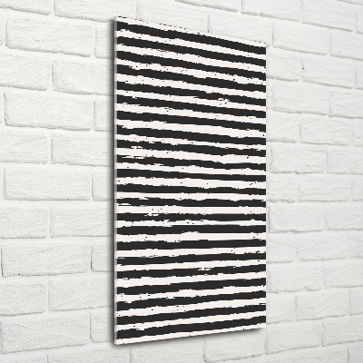 Print on acrylic glass Black and white stripes