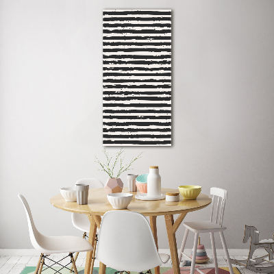 Print on acrylic glass Black and white stripes