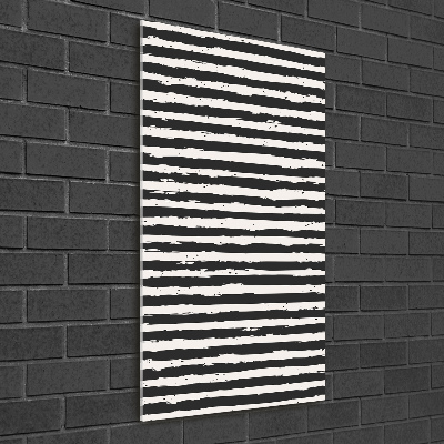 Print on acrylic glass Black and white stripes