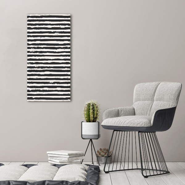 Print on acrylic glass Black and white stripes