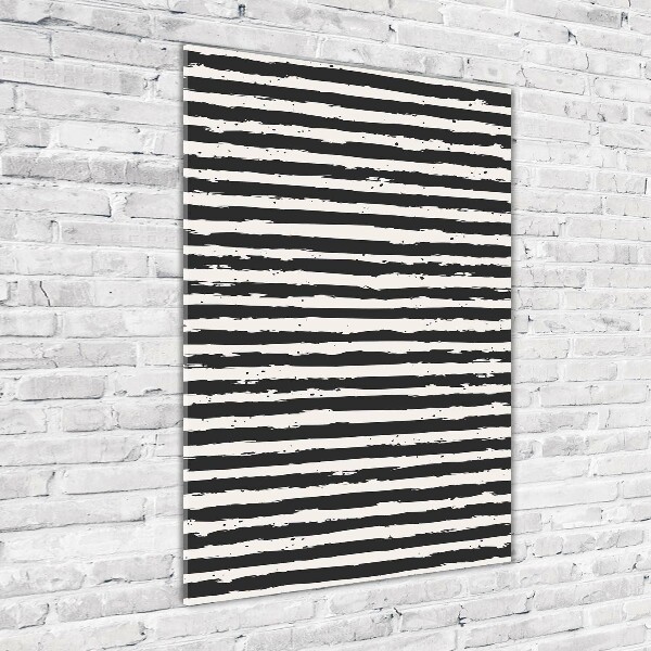 Print on acrylic glass Black and white stripes