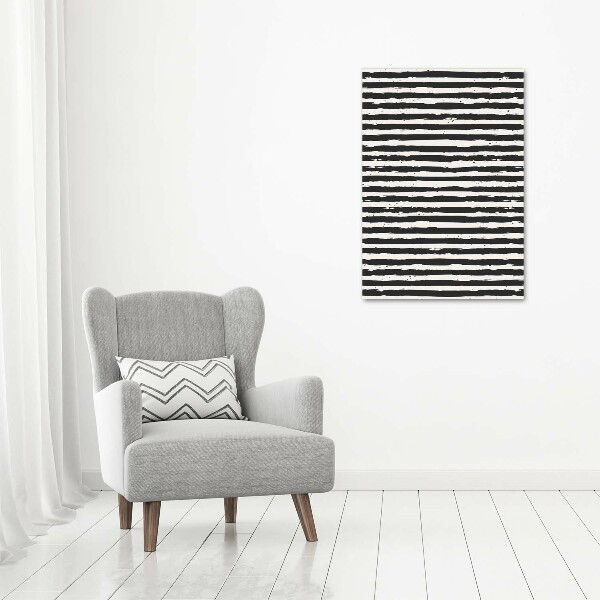 Print on acrylic glass Black and white stripes