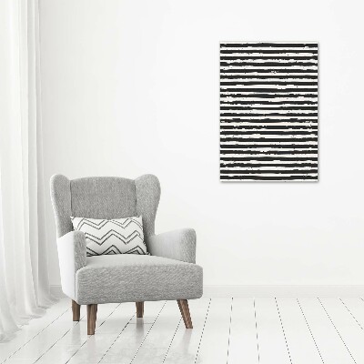 Print on acrylic glass Black and white stripes