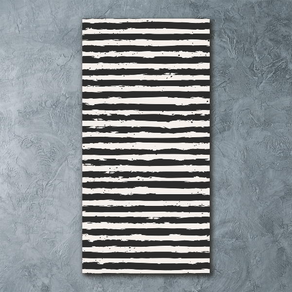 Print on acrylic glass Black and white stripes