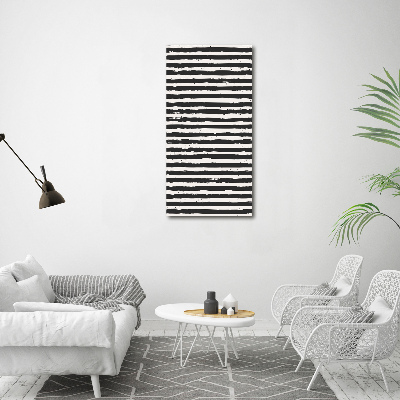 Print on acrylic glass Black and white stripes