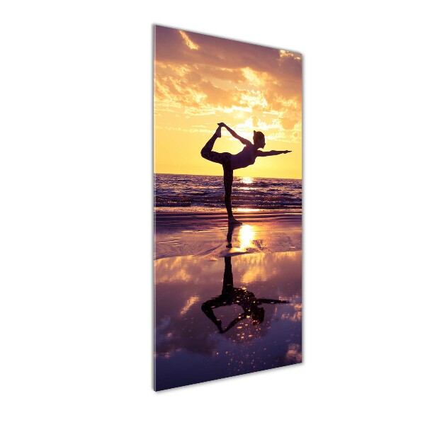 Wall art acrylic Yoga on the beach