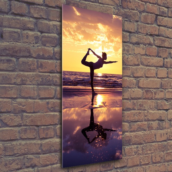 Wall art acrylic Yoga on the beach