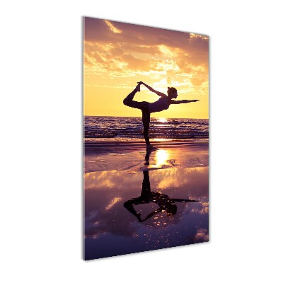 Wall art acrylic Yoga on the beach