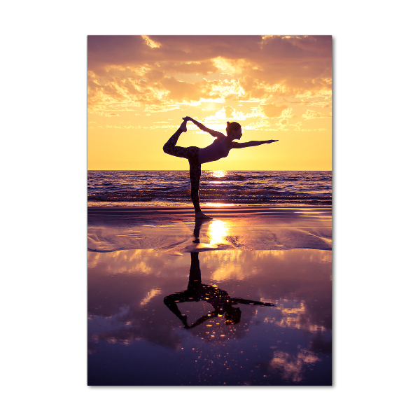 Wall art acrylic Yoga on the beach