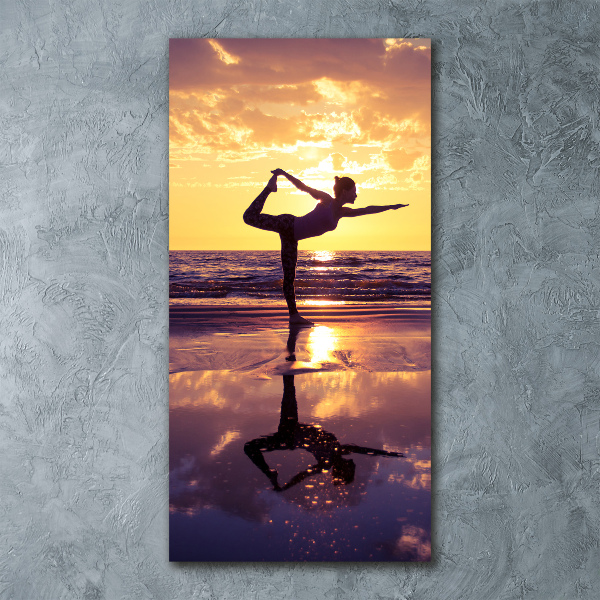 Wall art acrylic Yoga on the beach