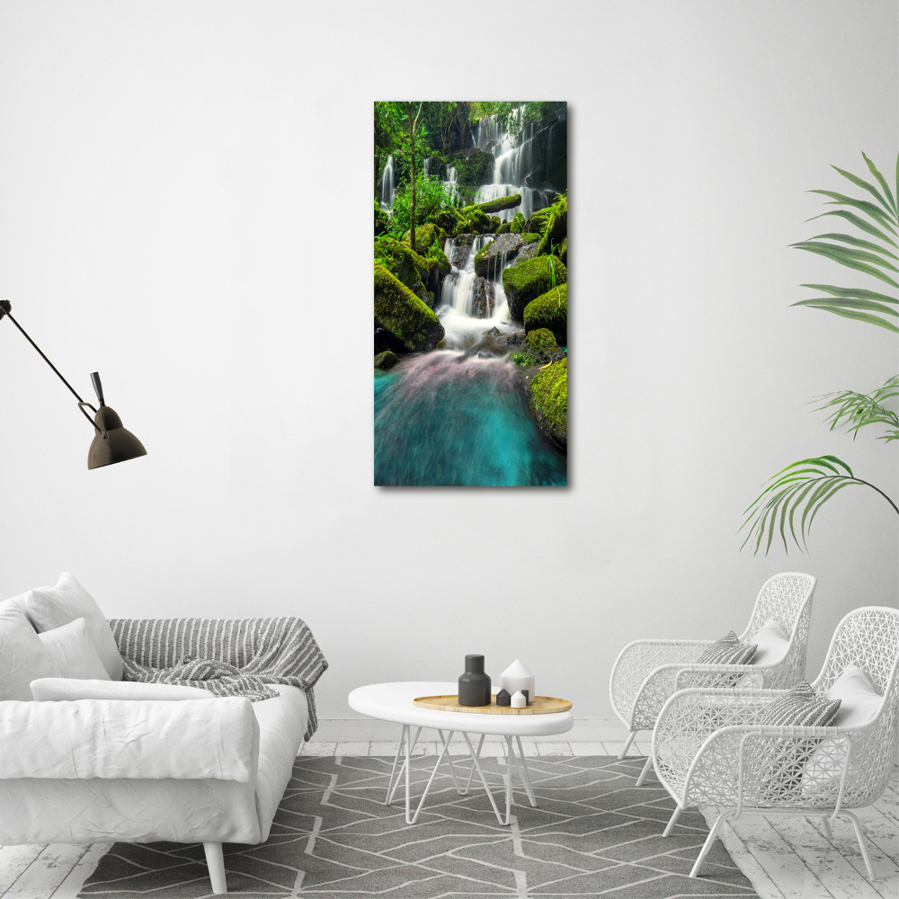 Wall art acrylic Waterfall in the jungle