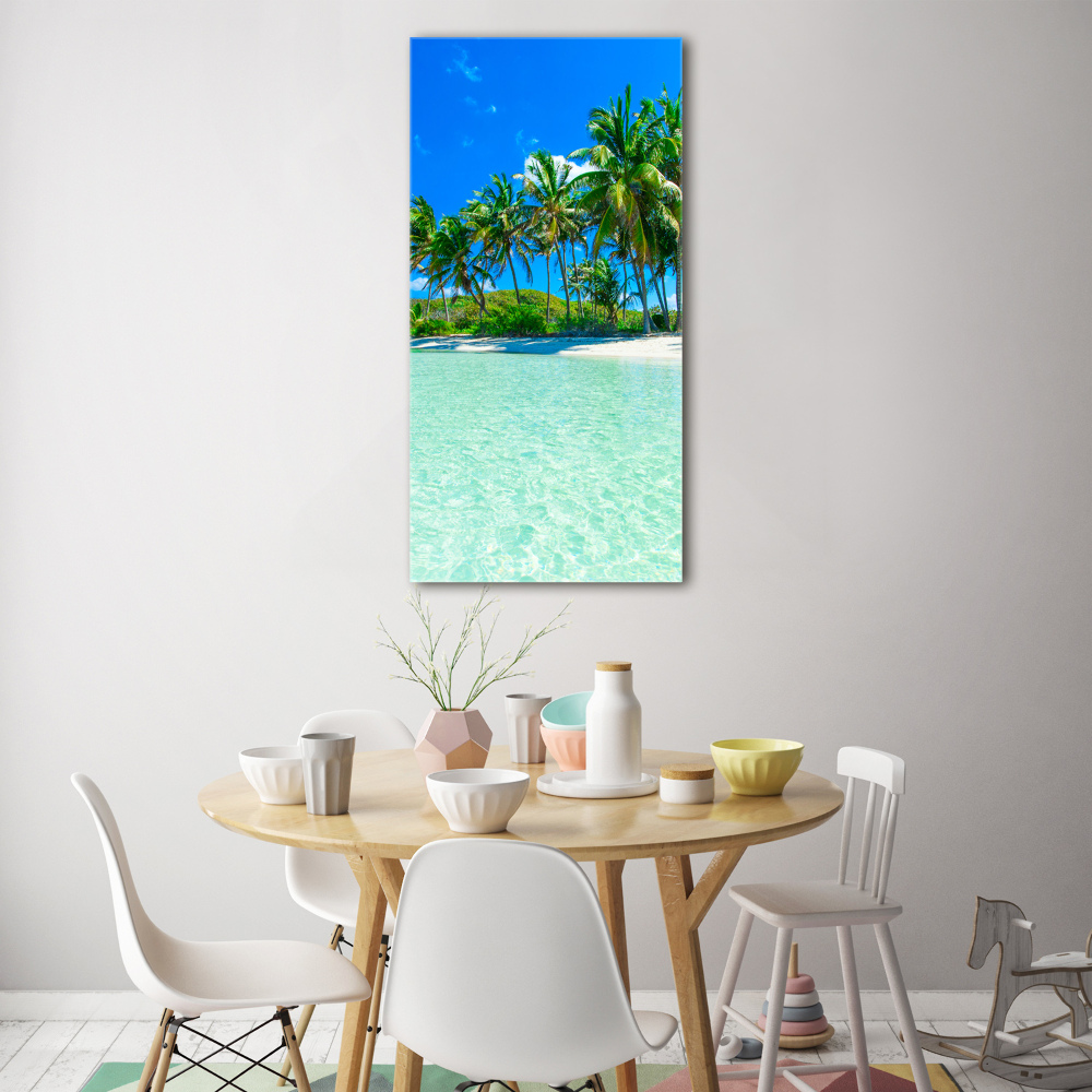 Acrylic wall art Tropical beach