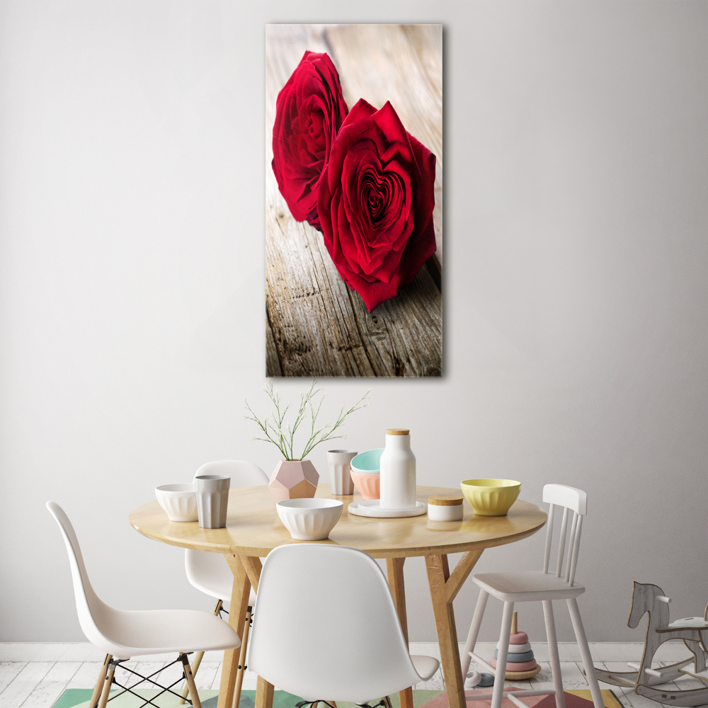 Acrylic wall art Red roses