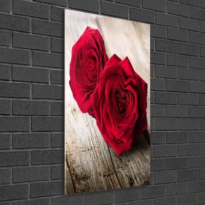 Acrylic wall art Red roses