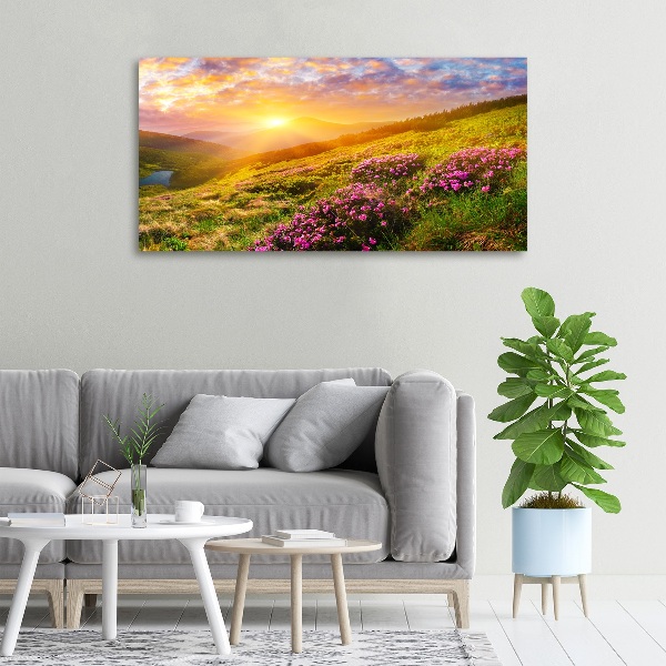 Canvas wall art Sunset of the mountain