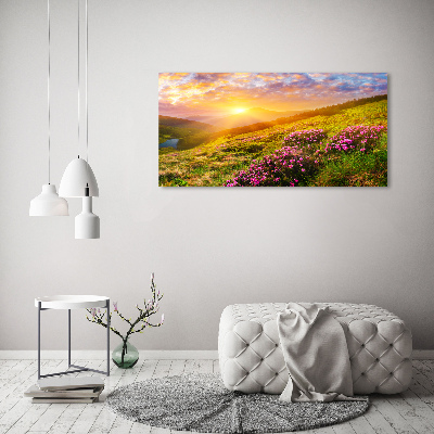 Canvas wall art Sunset of the mountain