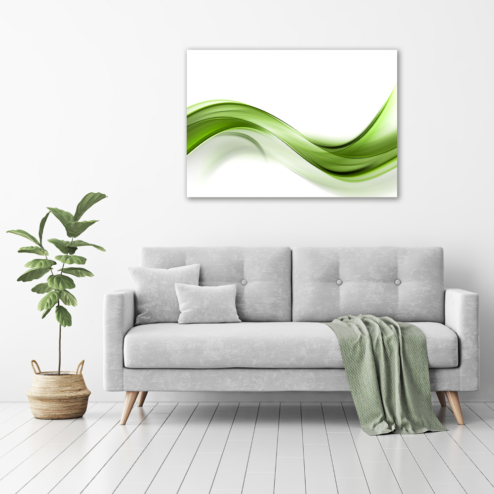 Canvas wall art Green wave