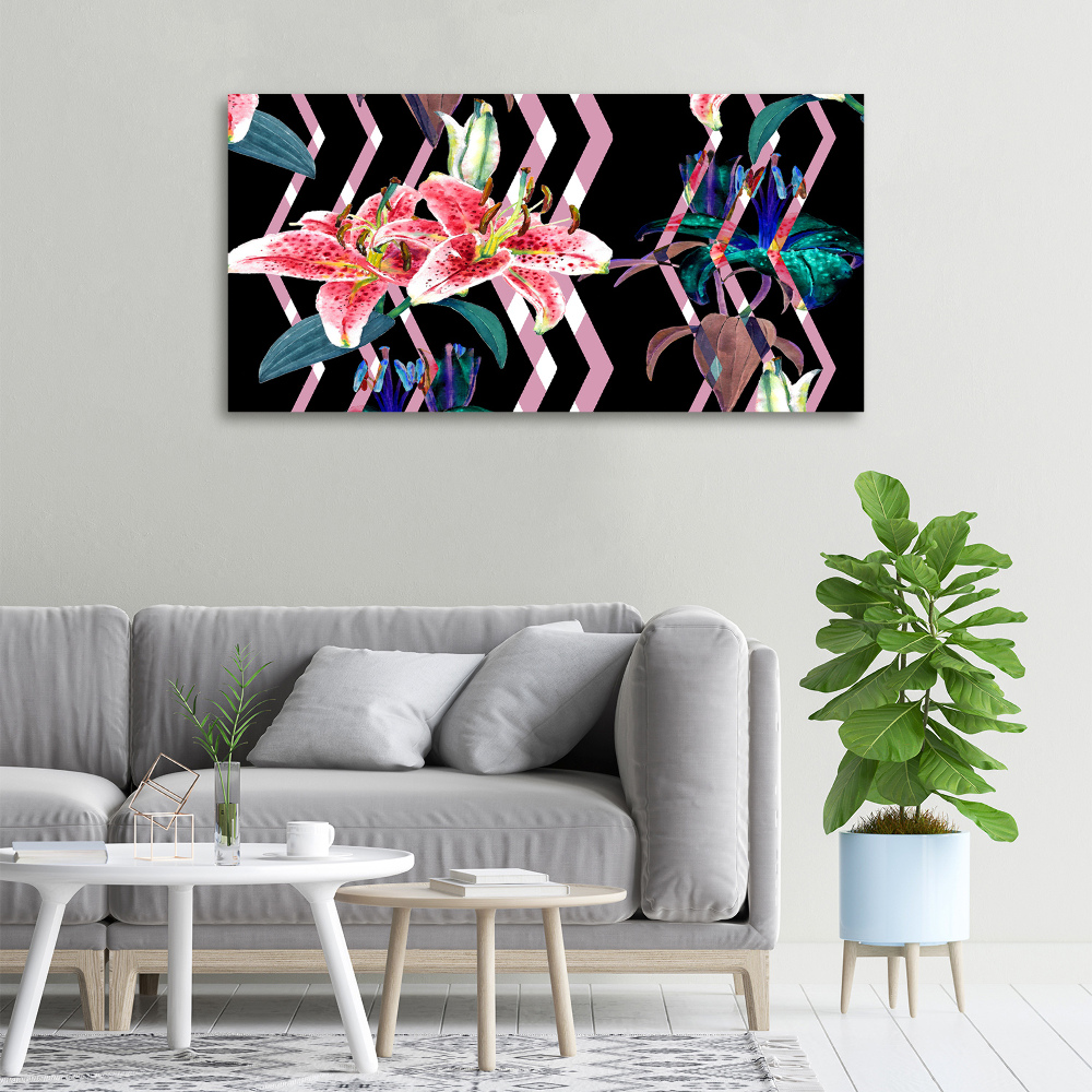 Canvas wall art Tropical lily