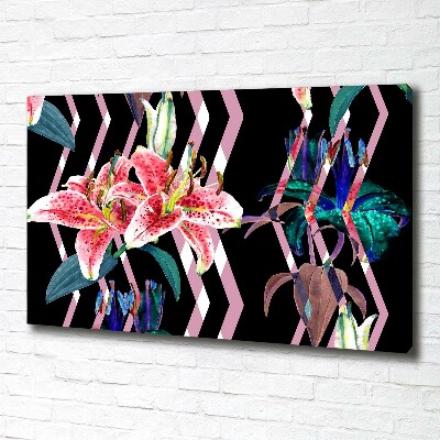 Canvas wall art Tropical lily