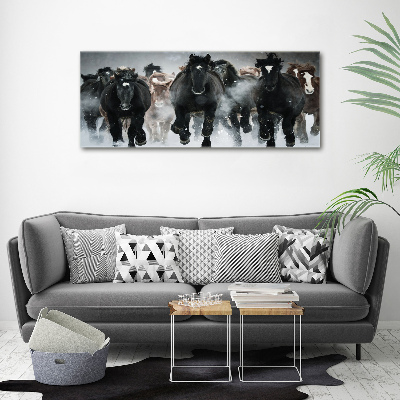 Canvas wall art Horses at gallop