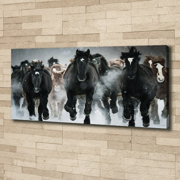 Canvas wall art Horses at gallop