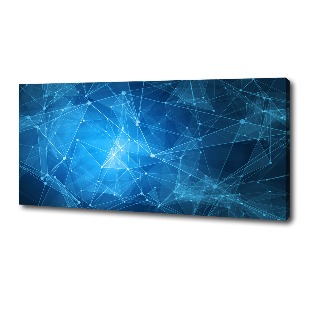 Canvas wall art Blue lines