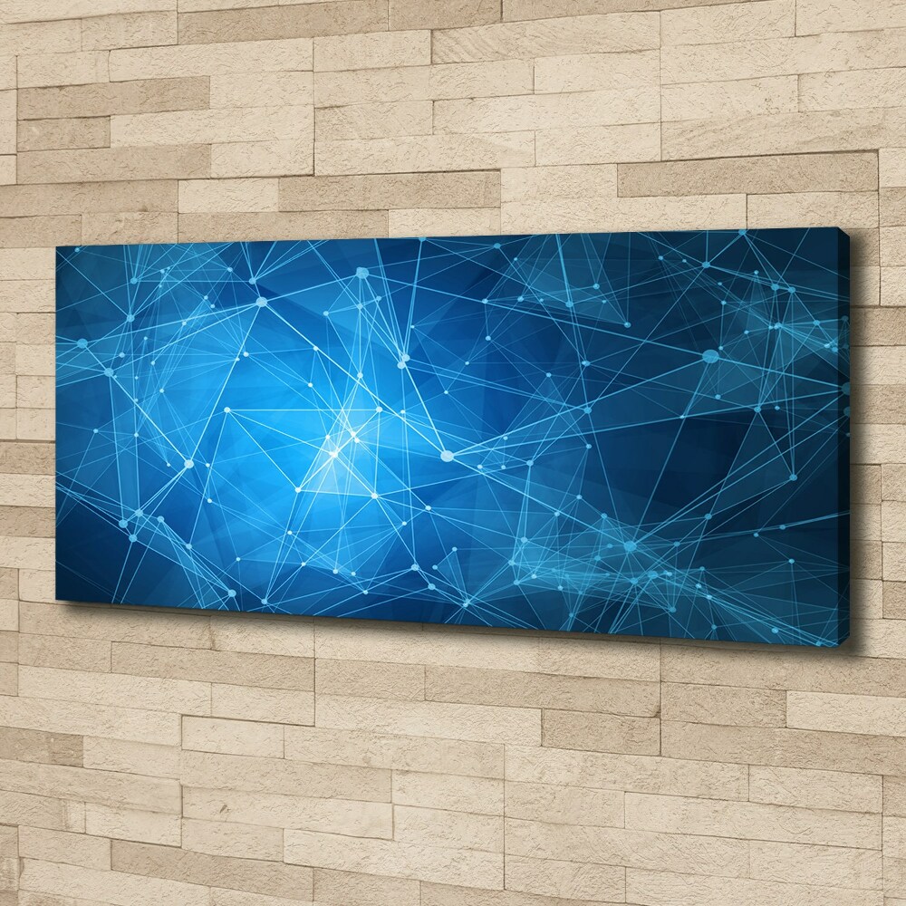 Canvas wall art Blue lines