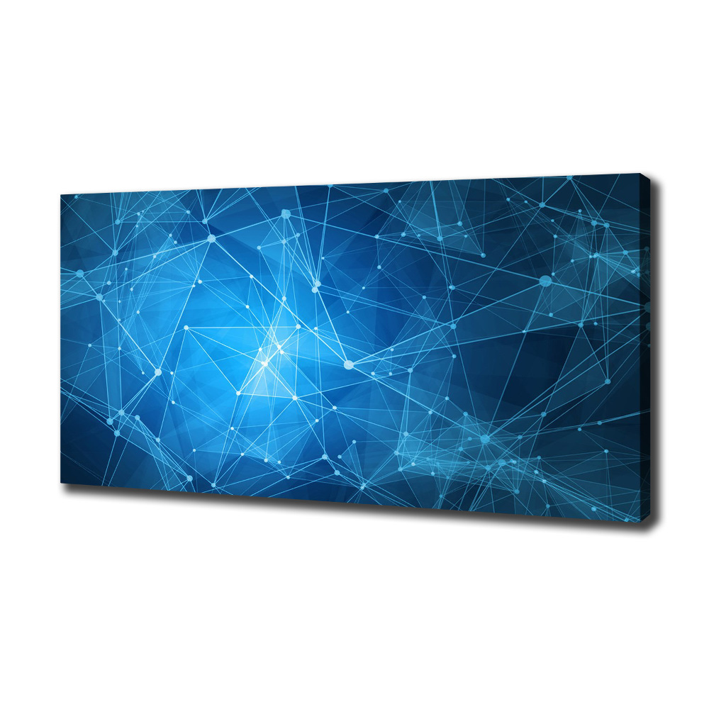 Canvas wall art Blue lines