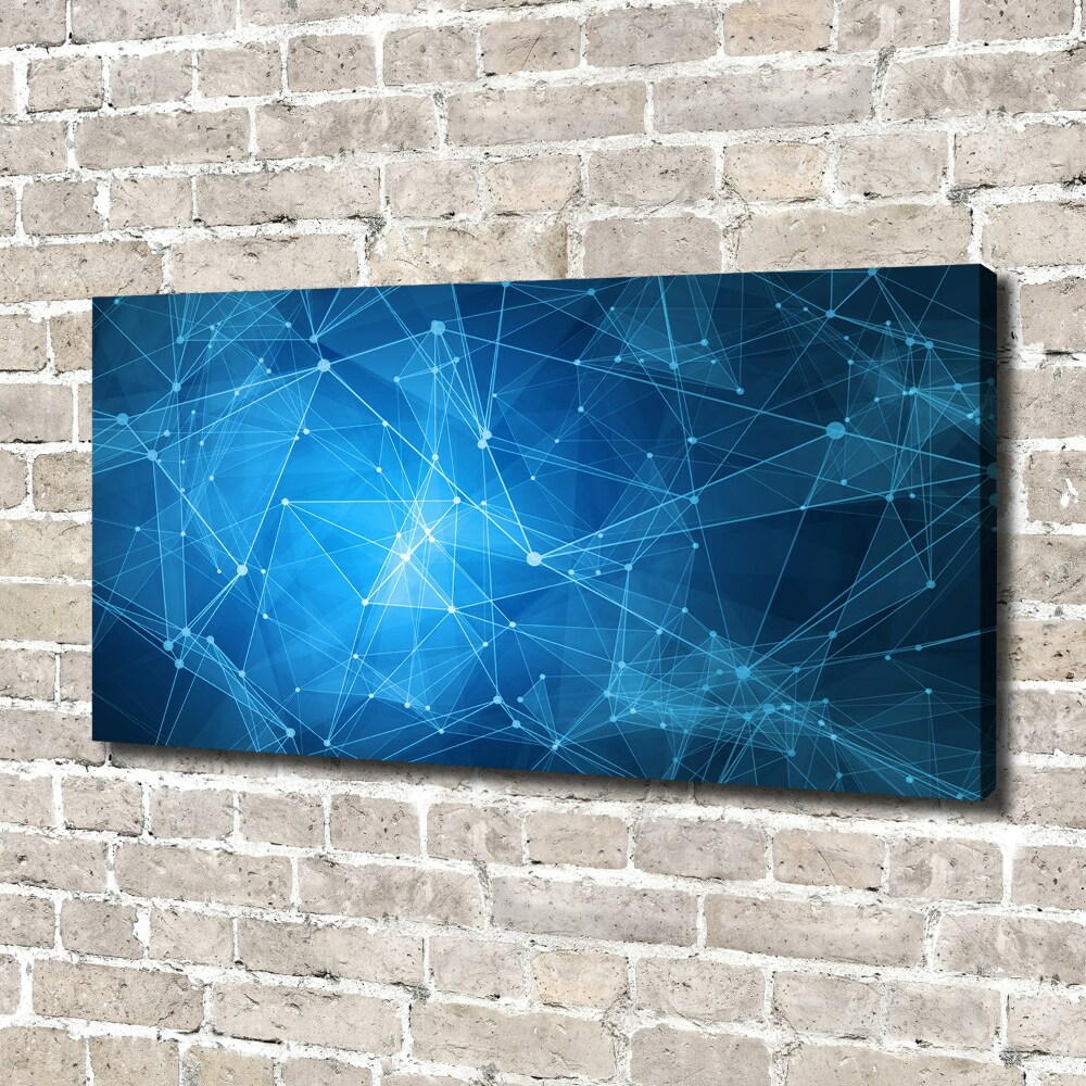 Canvas wall art Blue lines