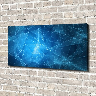 Canvas wall art Blue lines