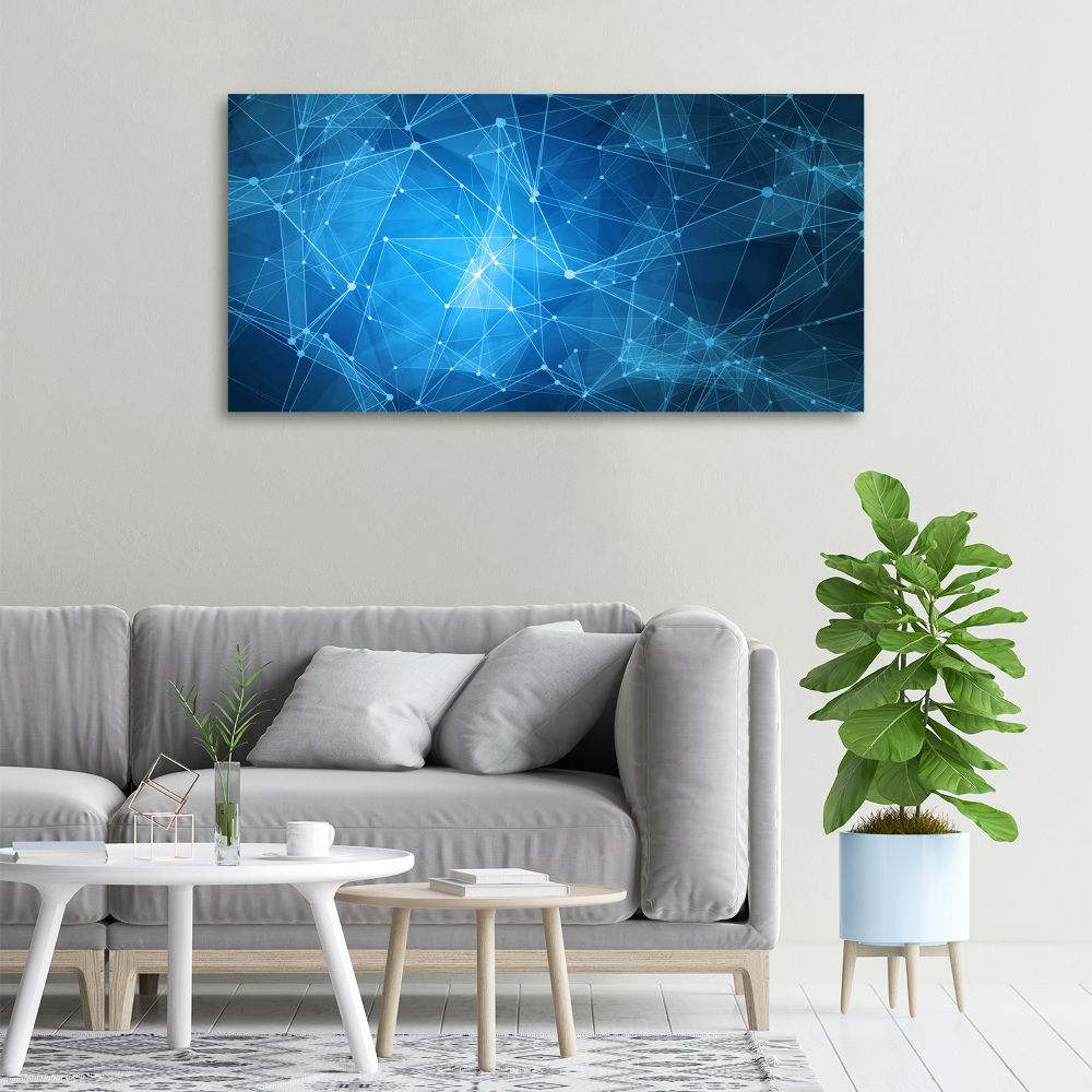 Canvas wall art Blue lines