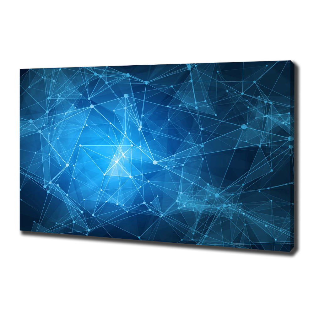 Canvas wall art Blue lines