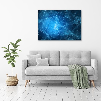 Canvas wall art Blue lines