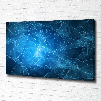 Canvas wall art Blue lines