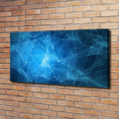 Canvas wall art Blue lines