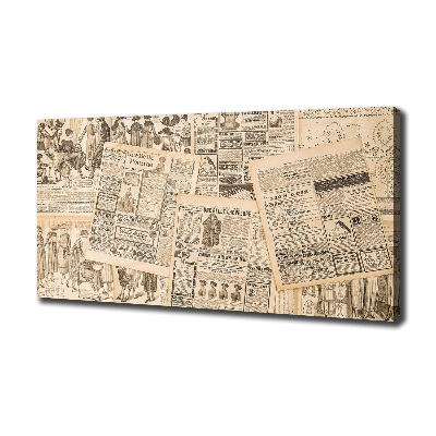 Canvas wall art Ancient newspaper