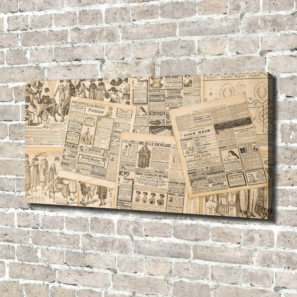 Canvas wall art Ancient newspaper