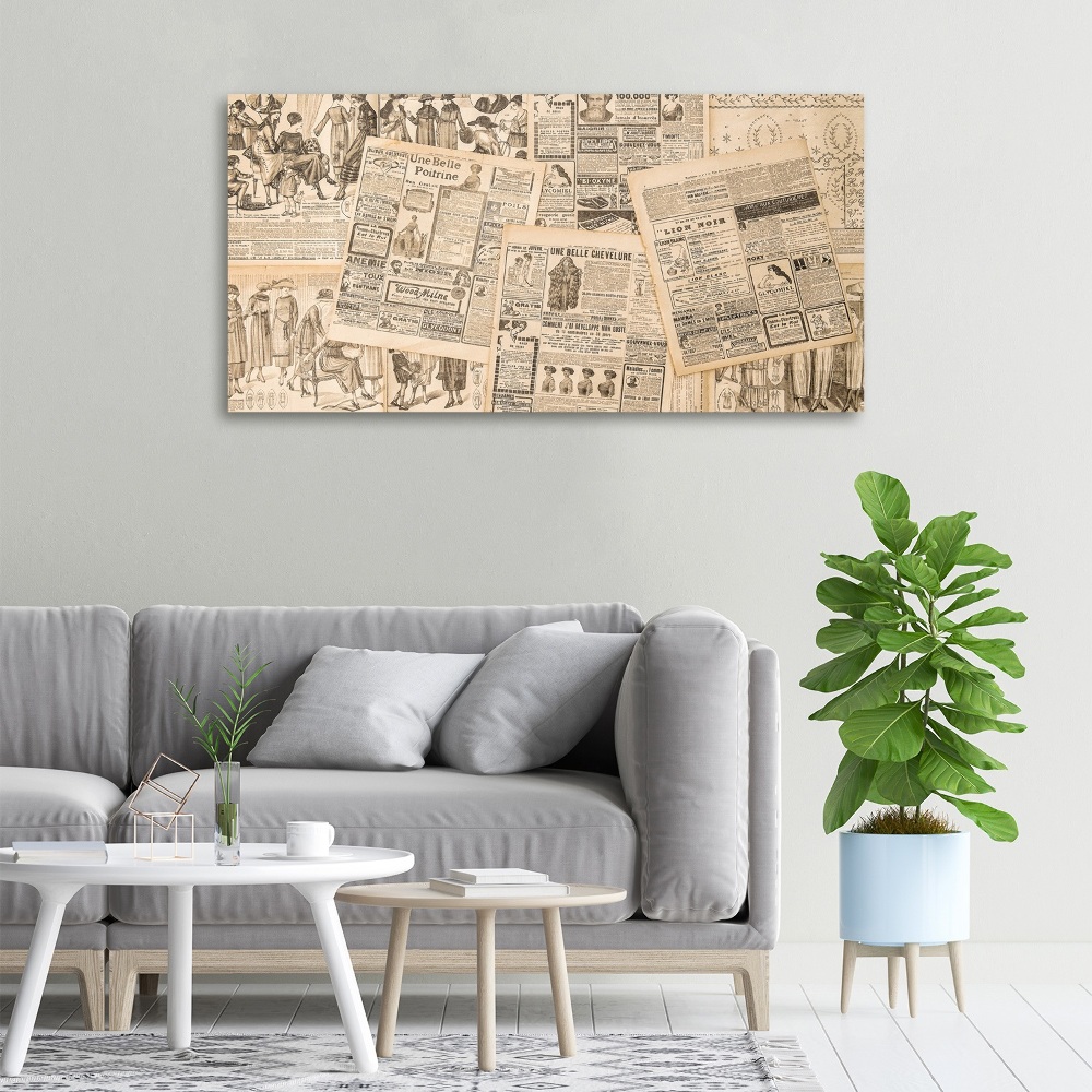 Canvas wall art Ancient newspaper