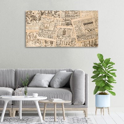 Canvas wall art Ancient newspaper