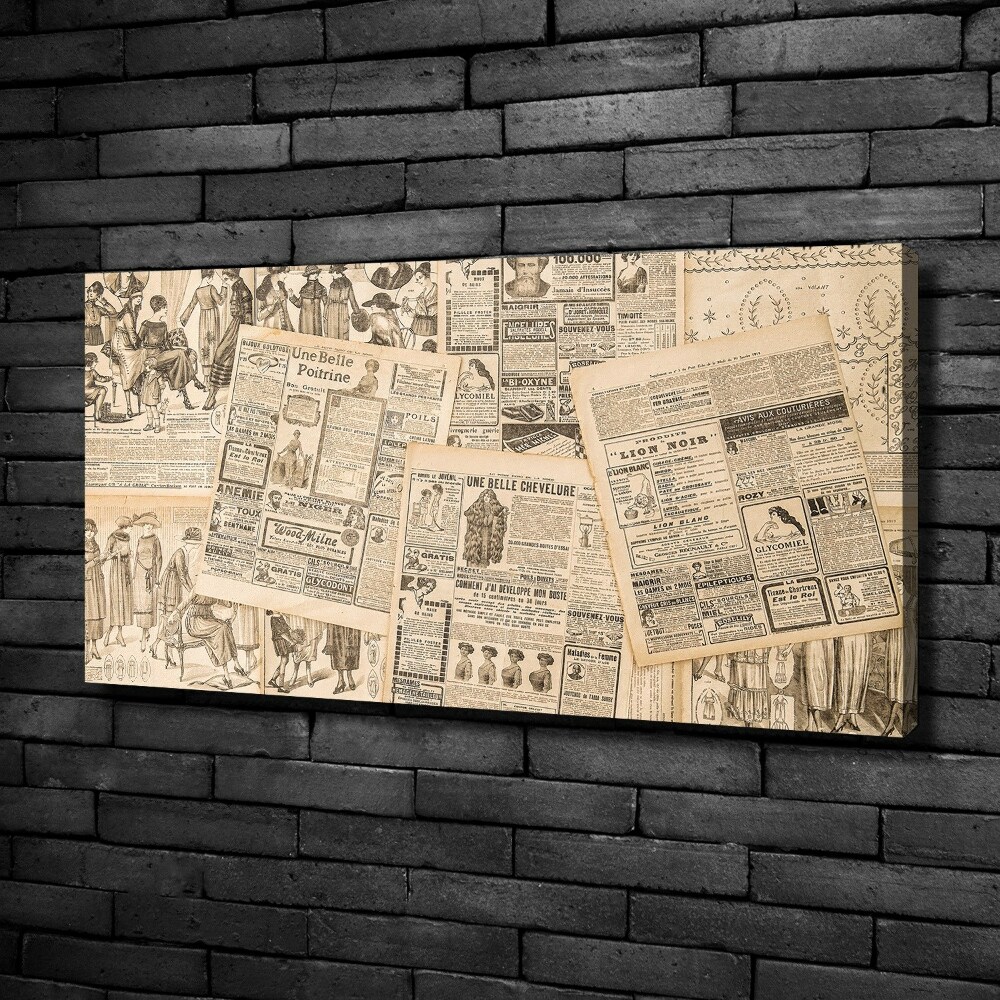 Canvas wall art Ancient newspaper