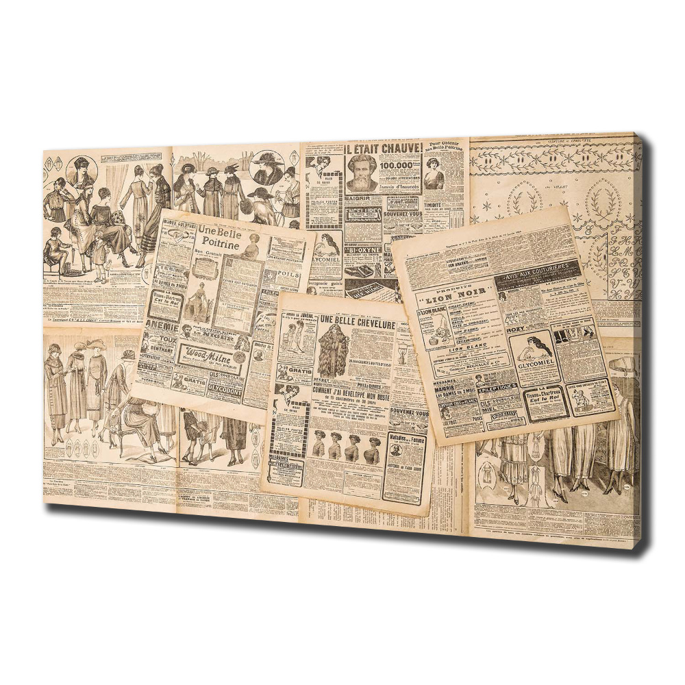 Canvas wall art Ancient newspaper