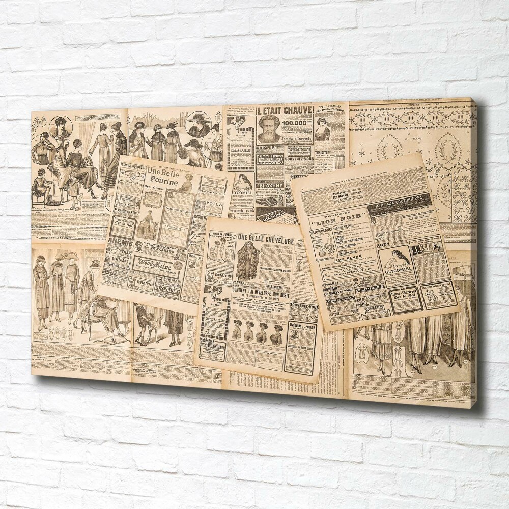 Canvas wall art Ancient newspaper