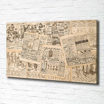 Canvas wall art Ancient newspaper