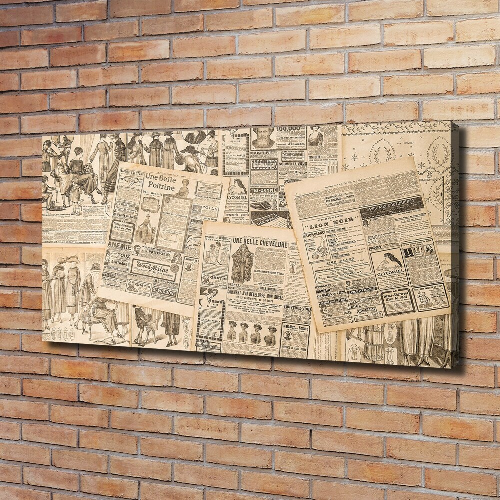 Canvas wall art Ancient newspaper