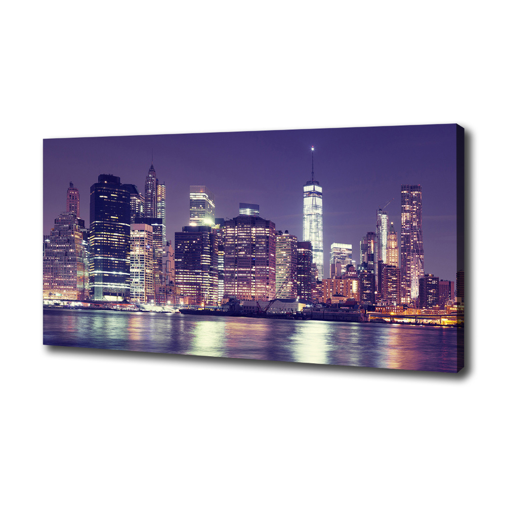 Canvas wall art New York at night