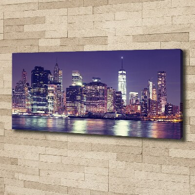 Canvas wall art New York at night